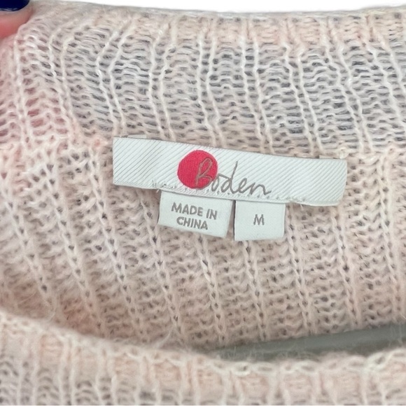 Boden Francesca Light Pink Fuzzy Balloon Sleeve Mohair Sweater Girly Feminine - Picture 8 of 10
